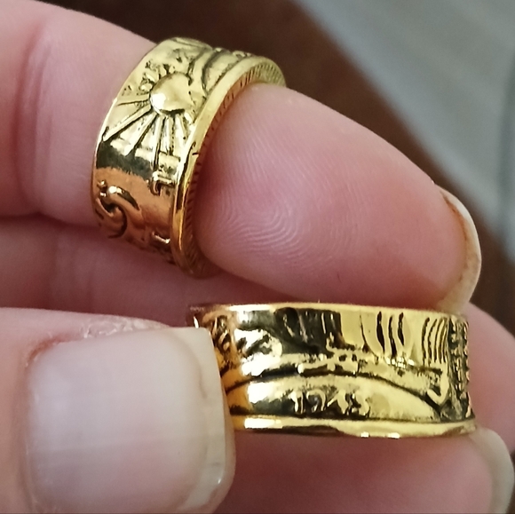 New 1945 Half Dollar Gold Coin Ring. - Picture 3 of 12